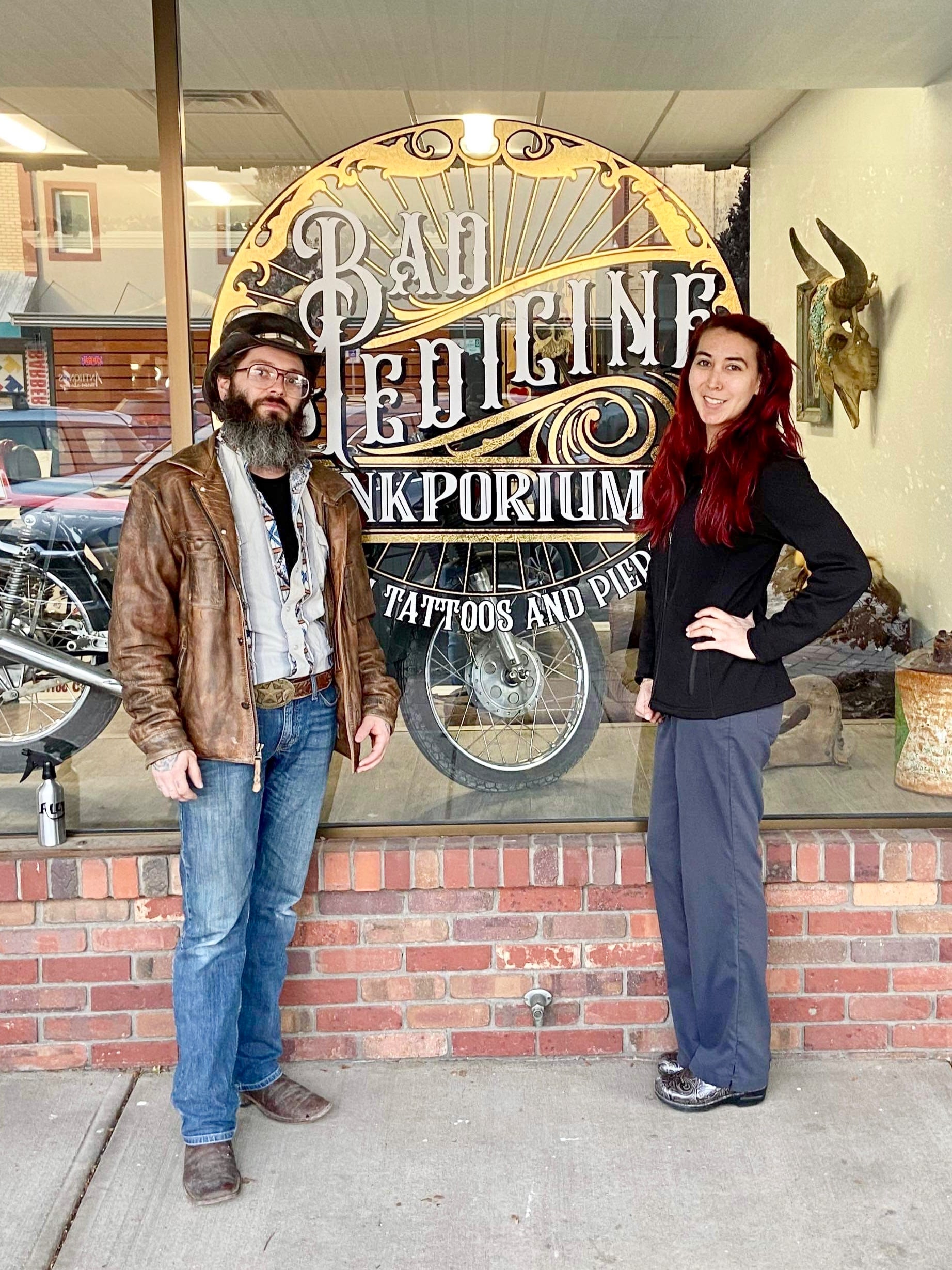 I'm super proud to have gotten tattooed by my son @baby_ripss . So the  story behind the bad is I was hanging a sign at the @chromegypsy... |  Instagram